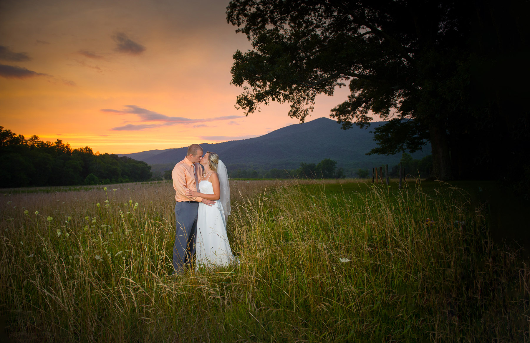Cades Cove wedding and Elopement packages at LeQuire Field overlook