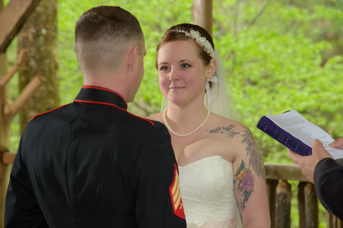 romantic elopement in Gatlinburg