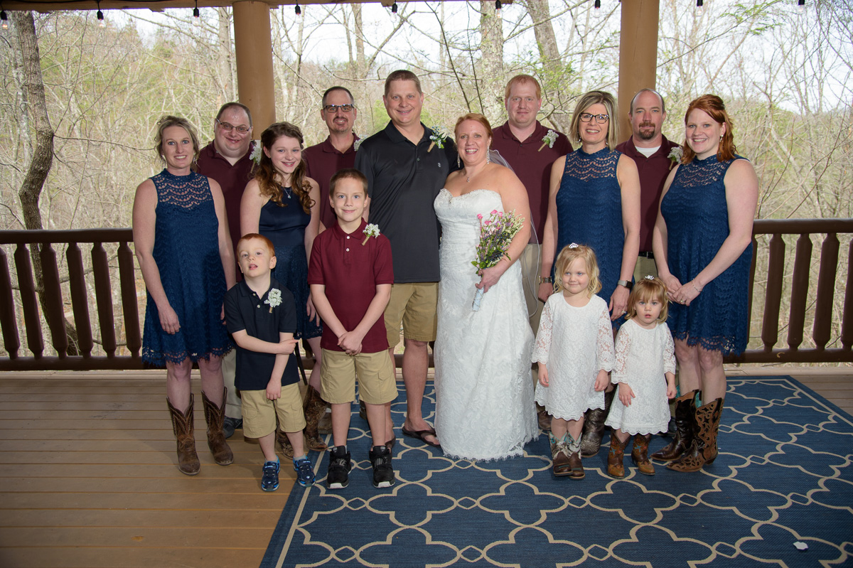 Wedding ceremony in Gatlinburg, Tennessee