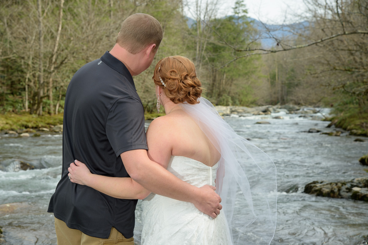 private smoky mountain riverside wedding