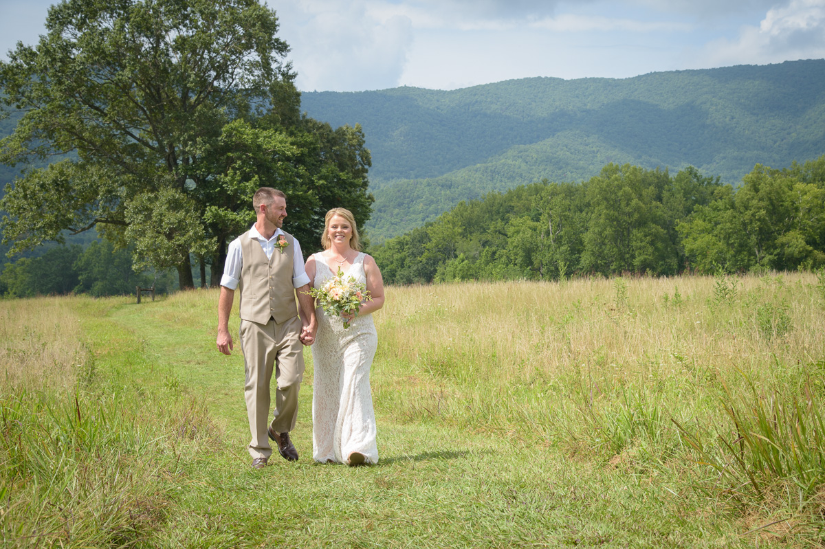 Wedding ceremony in cades cove