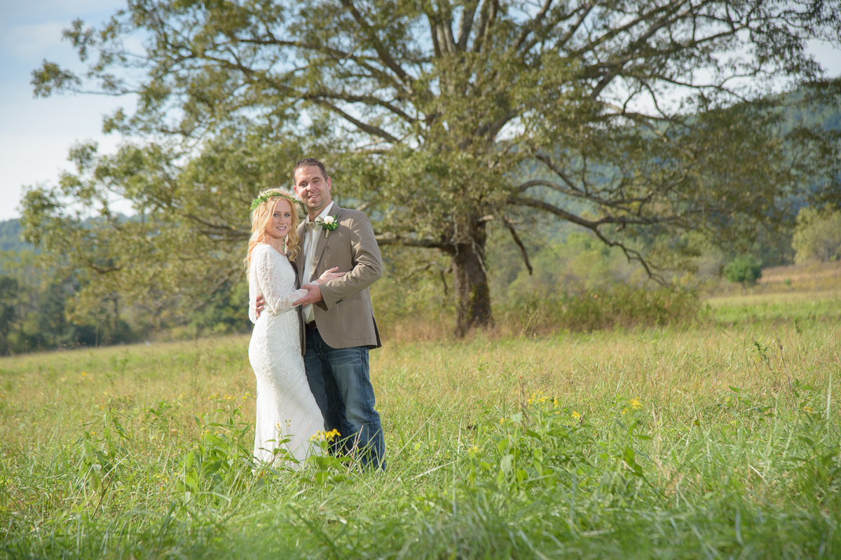 Smoky mountain wedding in Cades cove