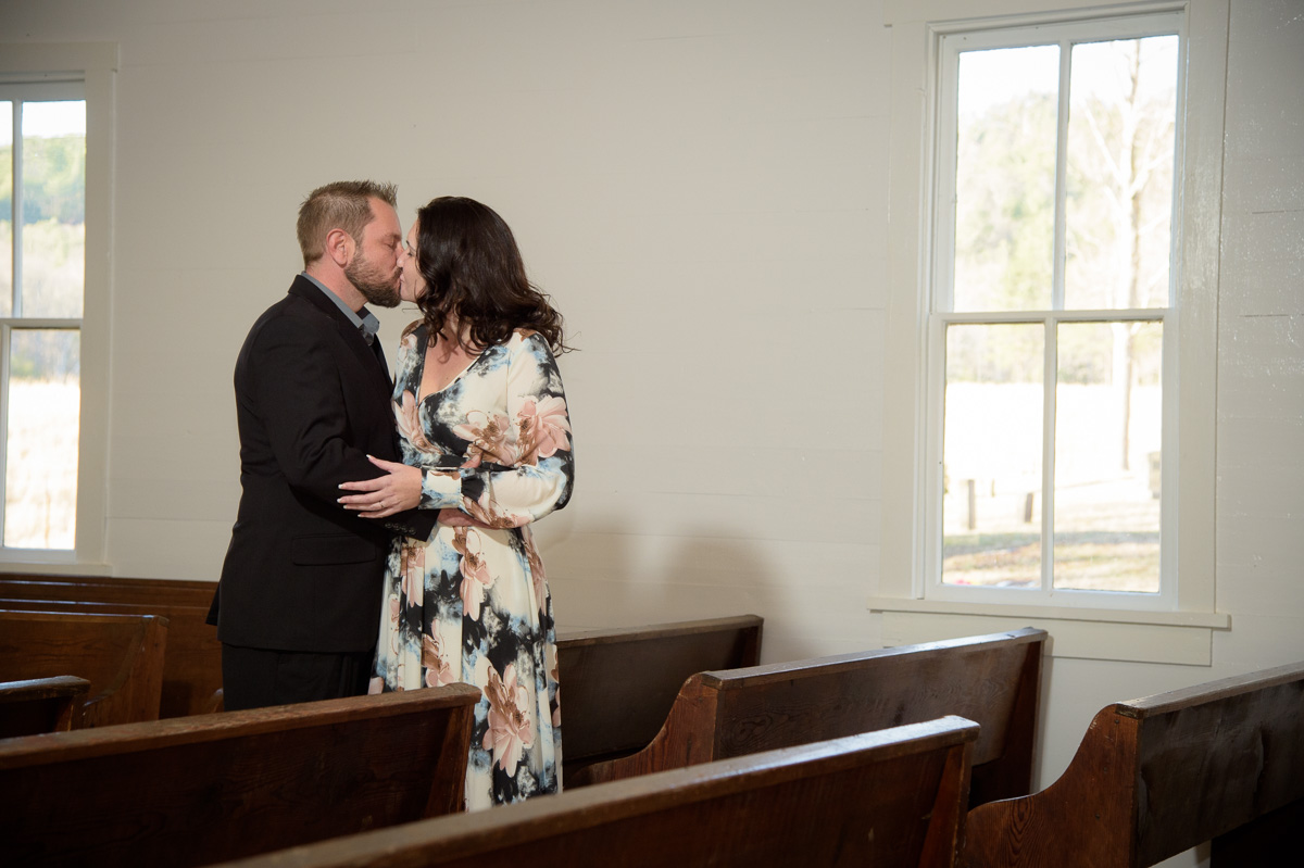 Elopement in Cades Cove Methodist Church