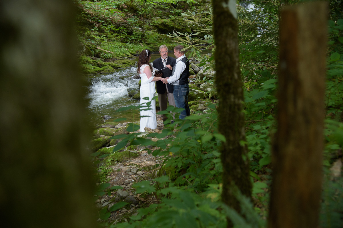 Wedding ceremony in Gatlinburg, Tennessee