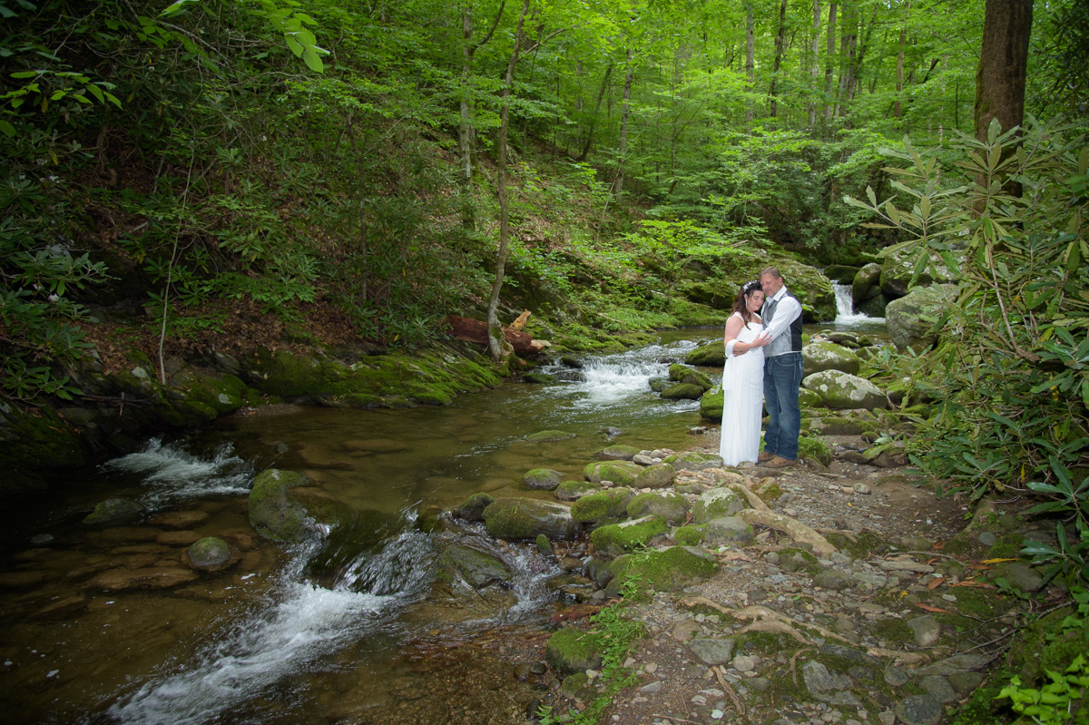 romantic elopement at Ely's Mill in Gatlinburg