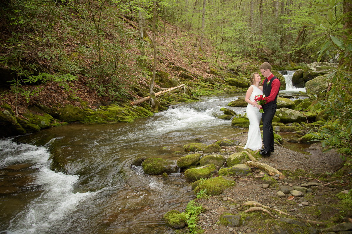 romantic elopement in Gatlinburg