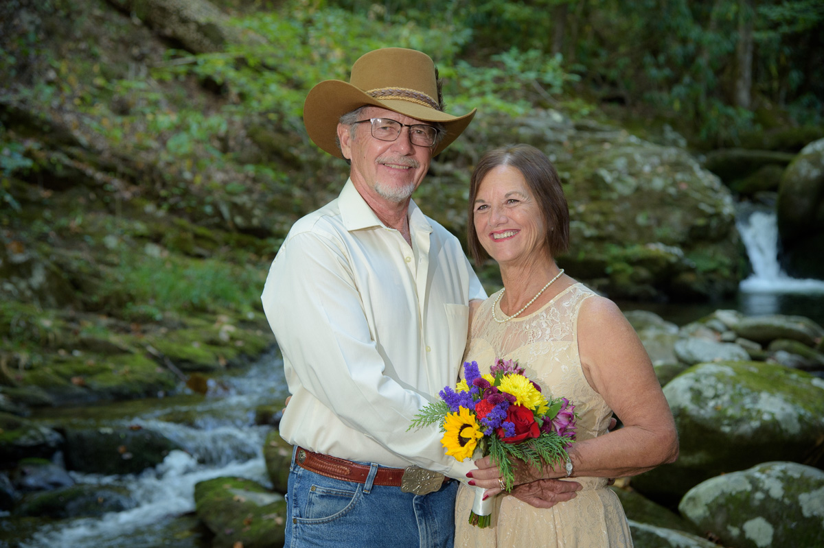 Gatlinburg creekside elopement package