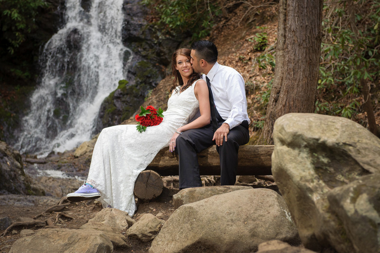 Smoky Mountains Waterfall Wedding