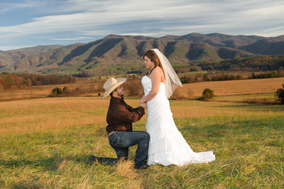 Cades Cove overlook wedding