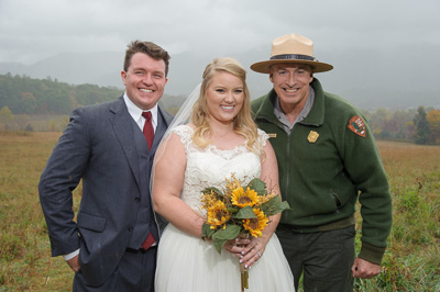 Cades Cove overlook wedding