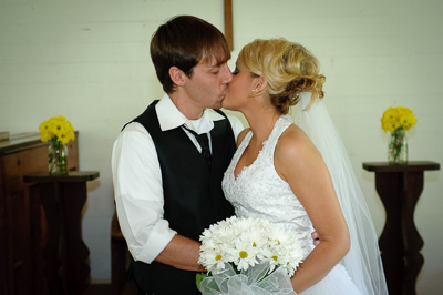 Bride at the Cades Cove Primitive Baptist Church