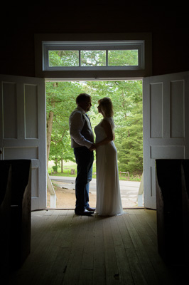 Cades Cove wedding in Historic church