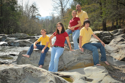 family portrait Gatlinburg, Tennessee