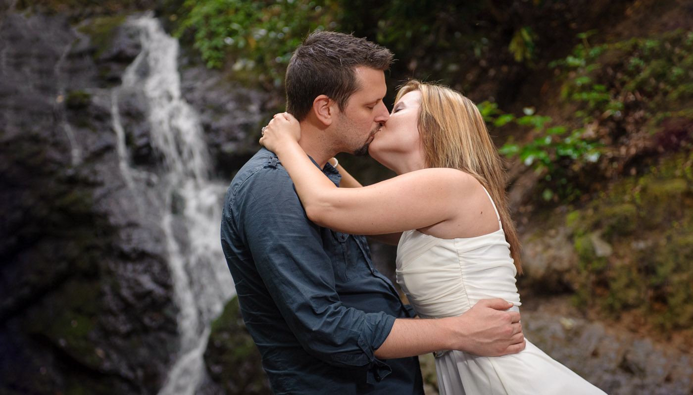 smoky mountain waterfall wedding